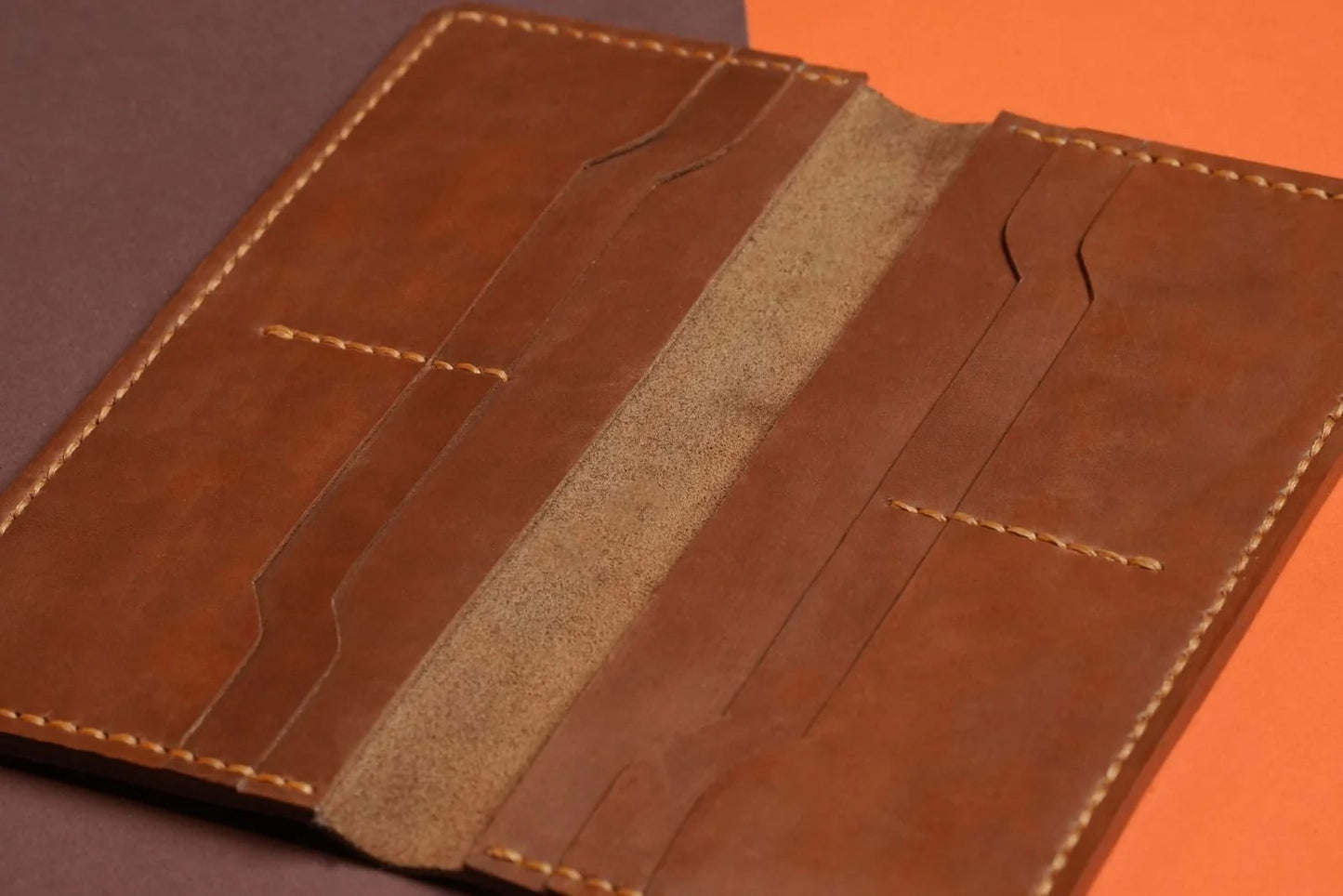 Long Handmade Leather Wallet