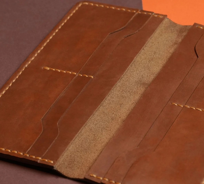 Long Handmade Leather Wallet