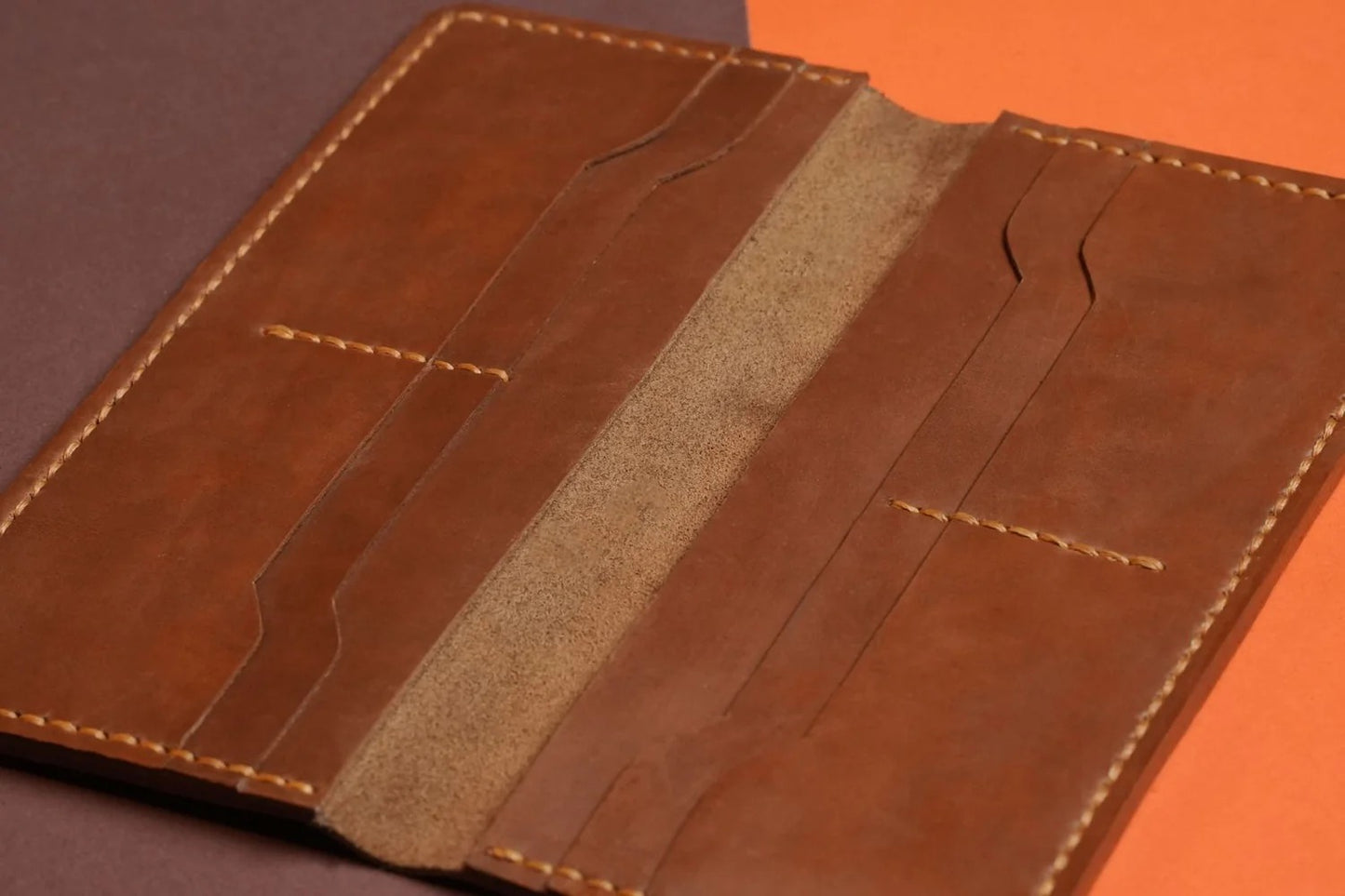 Long Handmade Leather Wallet